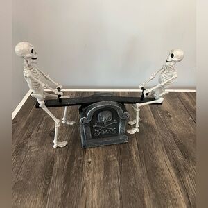Hyde & Eek Halloween Animated SeeSaw Skeleton Light & Sounds